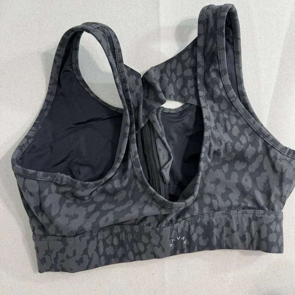 Varley Let’s Go Fay Sports Bra Front Zip Closure Colour Shan Sz Medium *No Pads - Picture 6 of 7